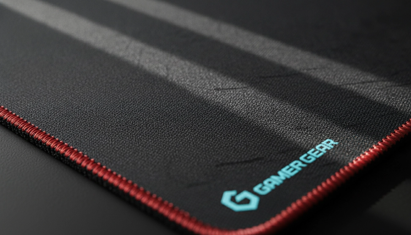 Détail de la surface d'un tapis de souris rigide, astuces entretien tapis souris rigide pour préserver la surface longtemps.
