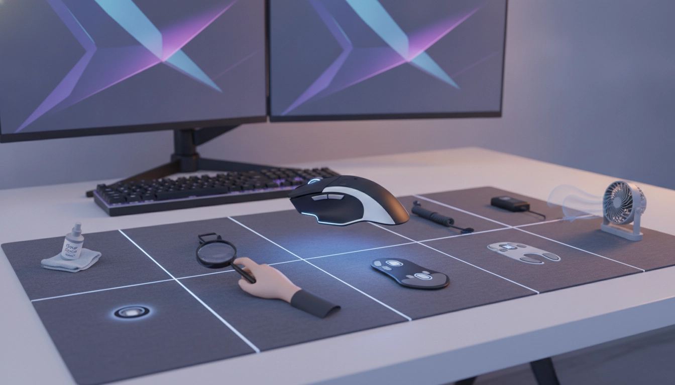 Vue d'ensemble des astuces pour obtenir une glisse parfaite de votre souris gaming sur tapis avec patins propres et surface lisse