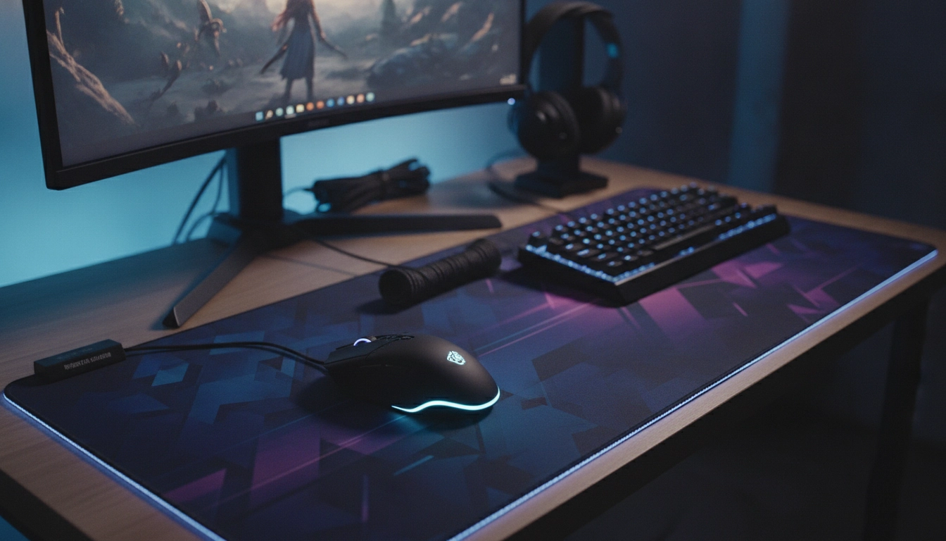 Configuration de jeu optimisée pour un espace bureau tapis souris taille sensibilité basse