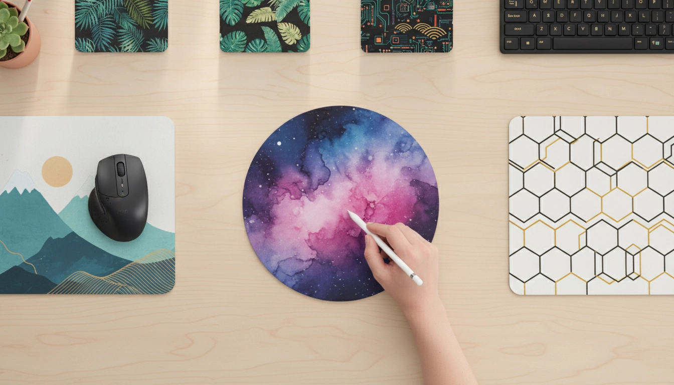 Guide pour choisir le motif parfait pour un tapis de souris personnalisé avec un setup gaming coloré