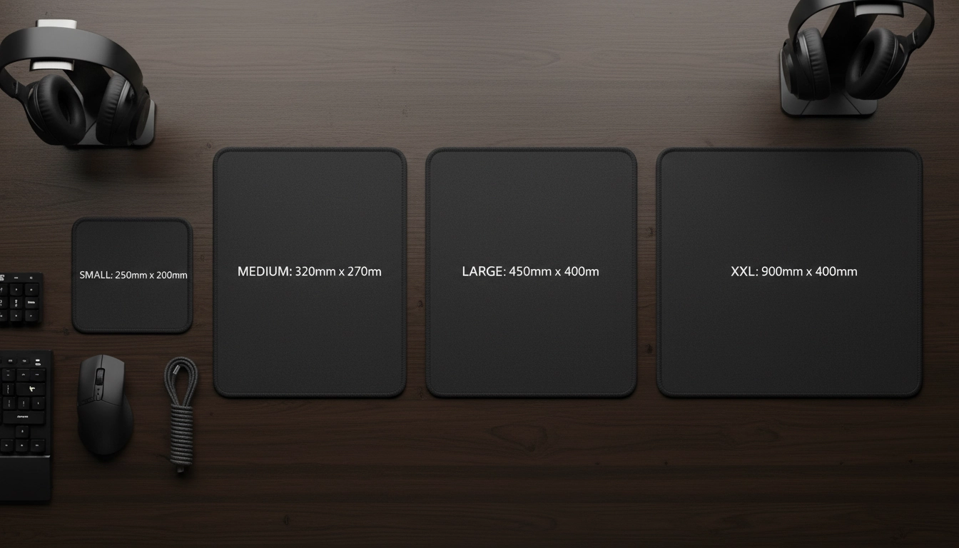 Comparaison des tailles de tapis de souris gaming pour choisir le bon format selon son DPI