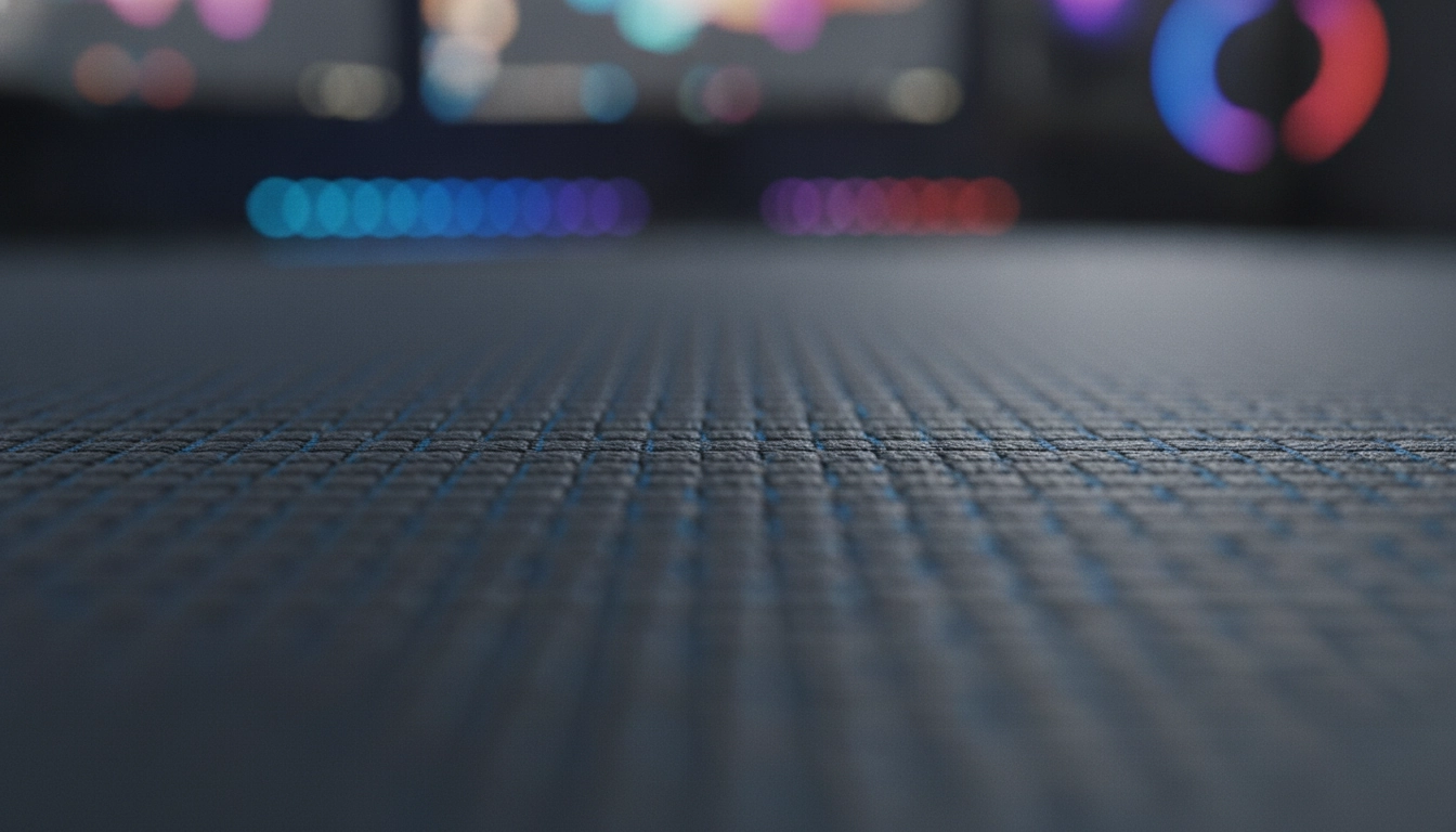 Gros plan sur la texture d'un tapis de souris, essentiel pour savoir comment choisir la texture de surface de son tapis pour maximiser sa performance en jeu