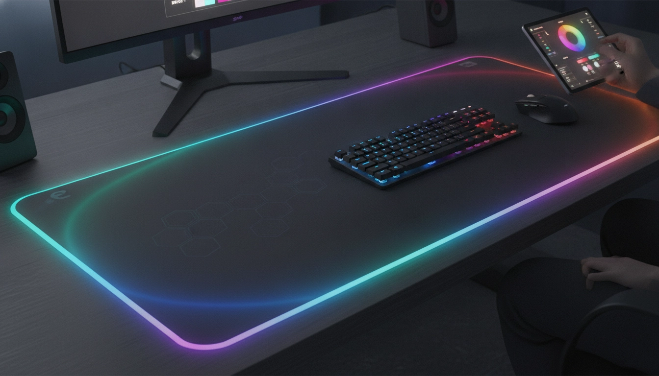 Installation et configuration des modes d'éclairage RGB sur un tapis de souris grande taille