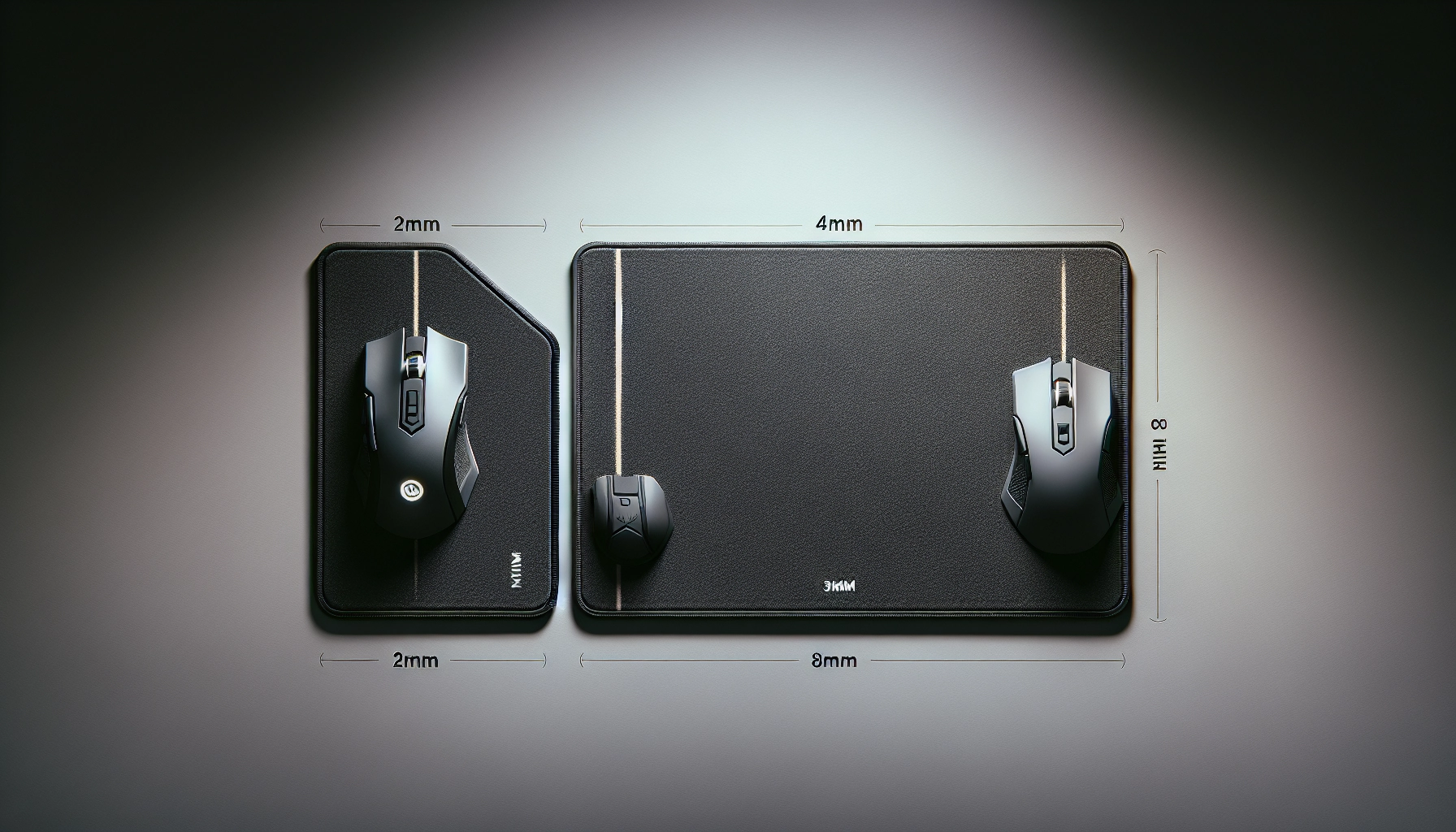 Comparaison des épaisseurs de tapis de souris pour le confort du poignet en gaming
