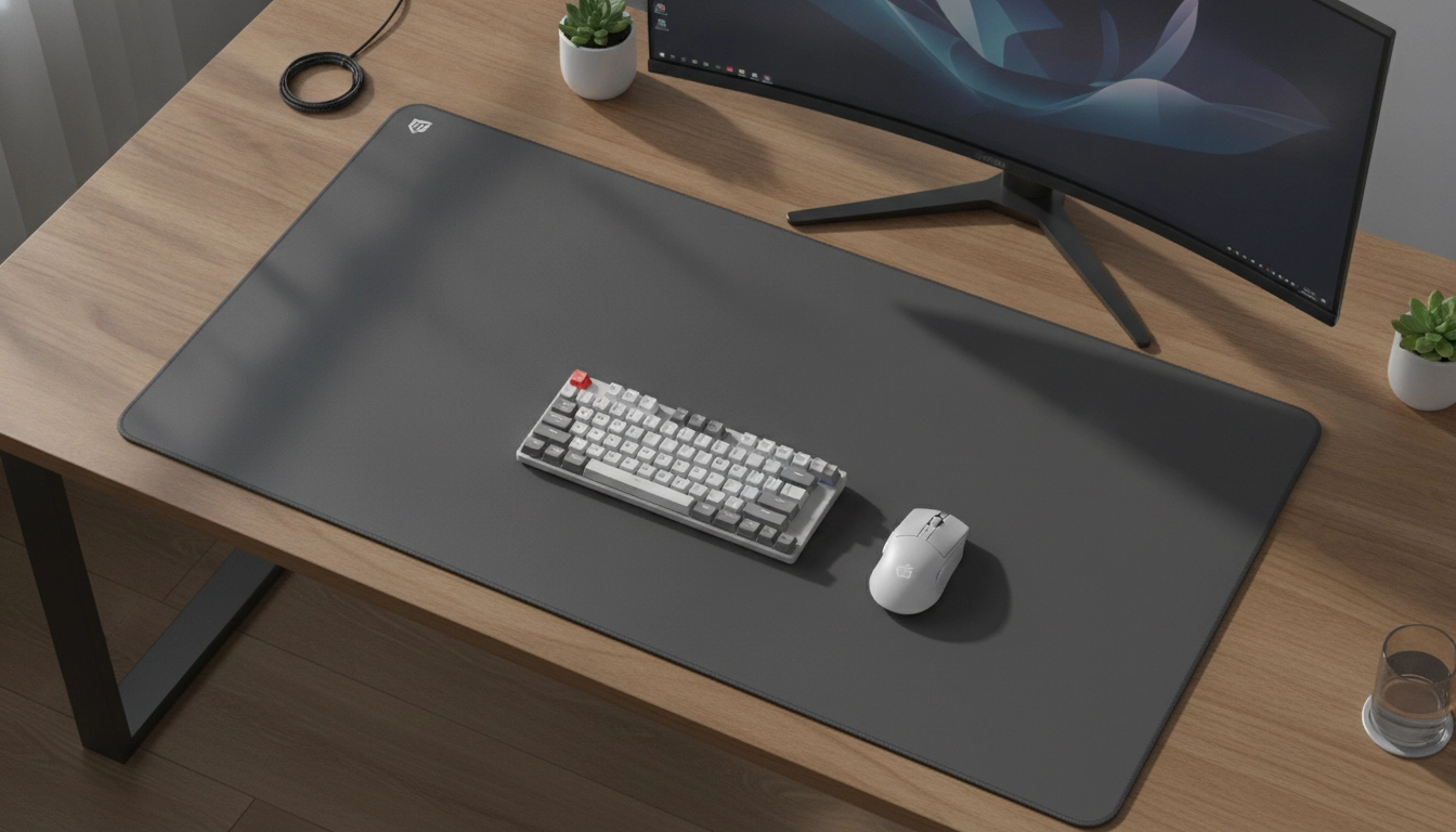 Un setup de bureau propre pour nettoyer grand tapis souris tissu XXL bureau gaming
