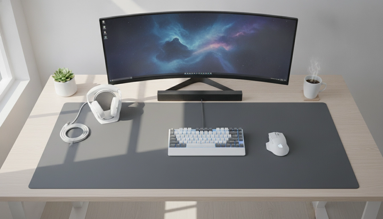 Un tapis de souris XXL parfaitement entretenu pour une glisse optimale.