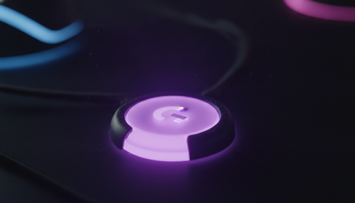 Bouton de contrôle pour ajuster la luminosité du tapis de souris RGB