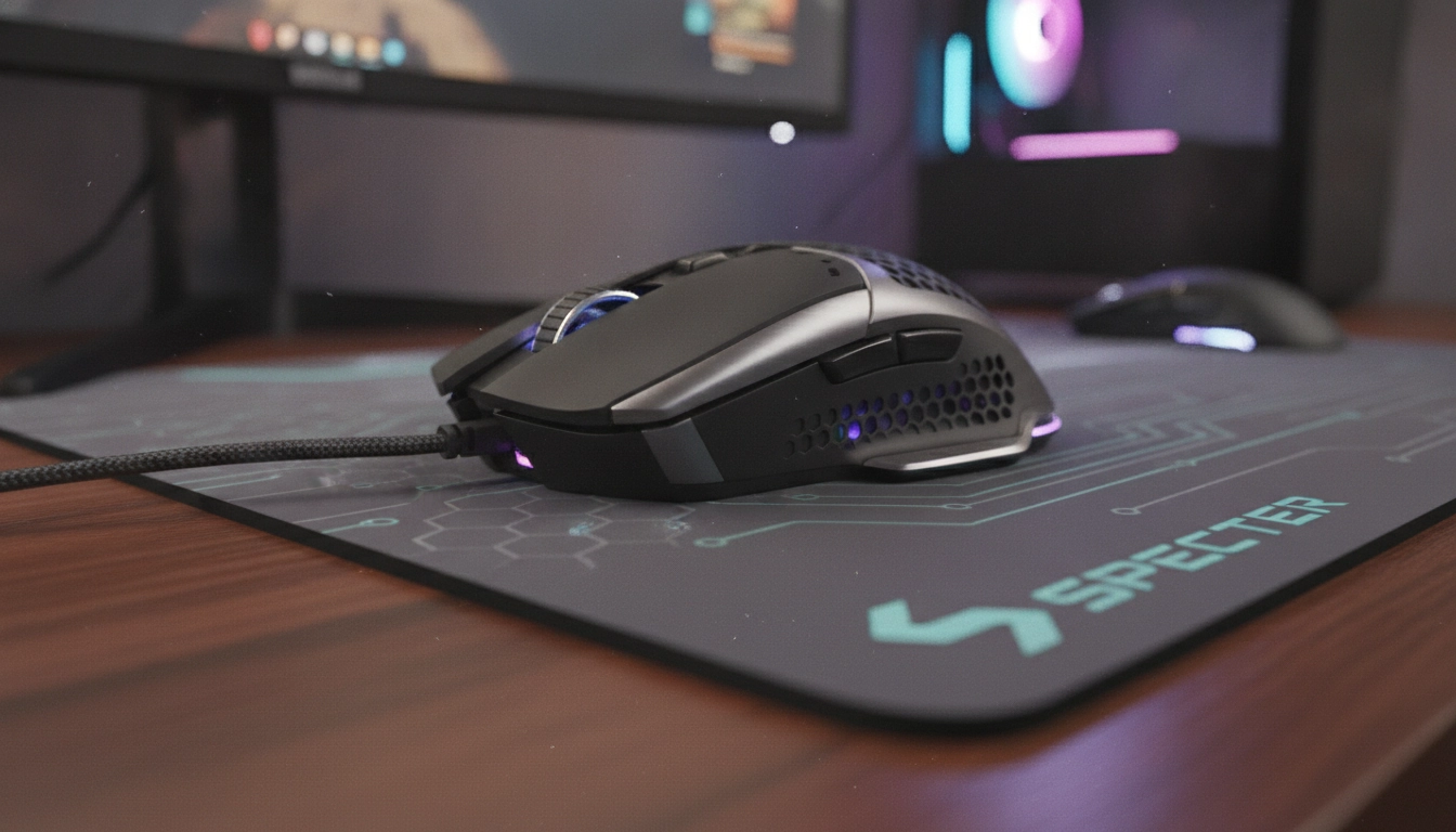 Gros plan sur une base de tapis garantissant une stabilité tapis souris et performance en jeu compétitif optimale.