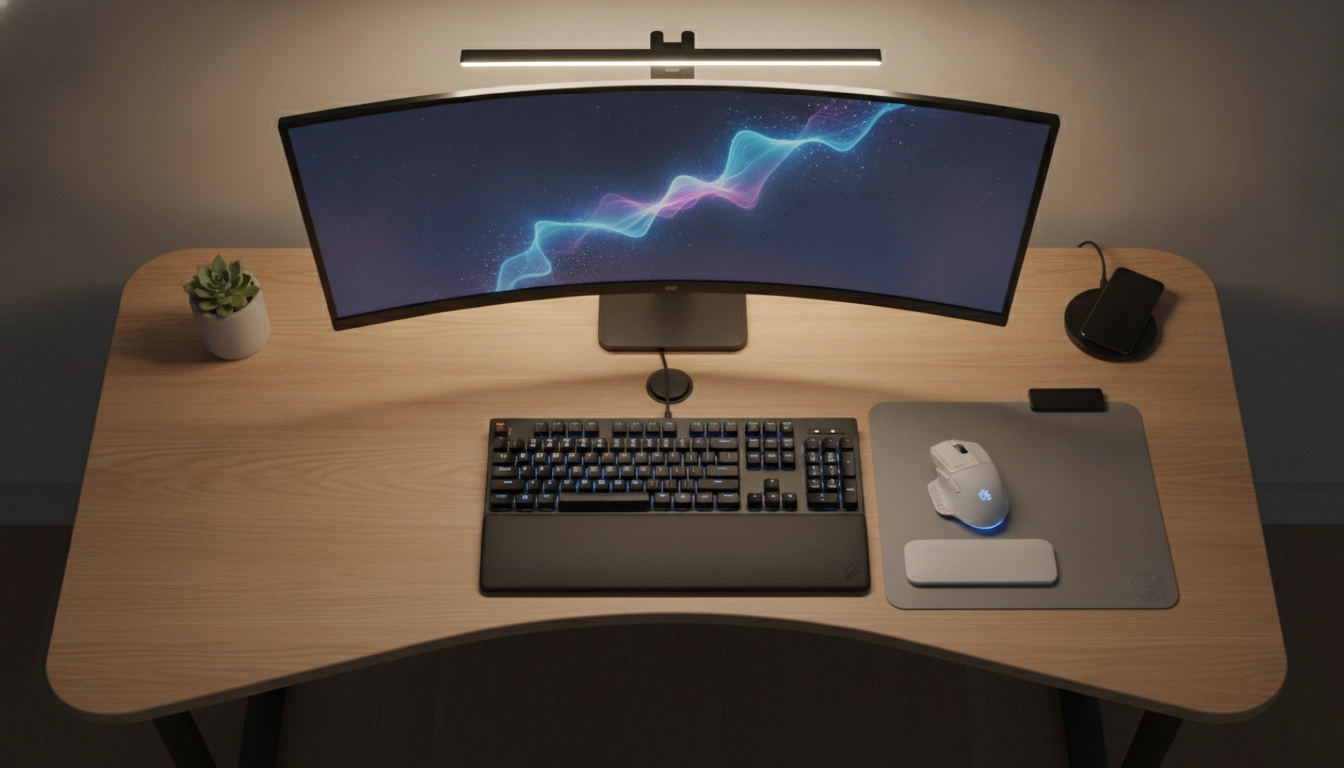 Configuration de bureau optimisée pour le confort du poignet